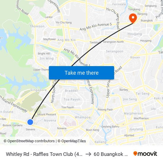 Whitley Rd - Raffles Town Club (40231) to 60 Buangkok View map