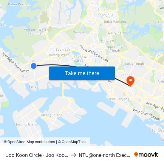 Joo Koon Circle - Joo Koon Int (24009) to NTU@one-north Executive Centre map