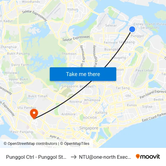 Punggol Ctrl - Punggol Stn/Int (65259) to NTU@one-north Executive Centre map