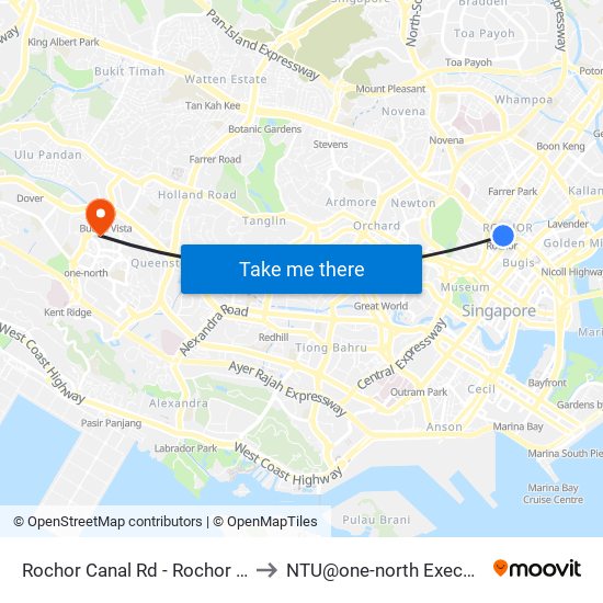 Rochor Canal Rd - Rochor Stn (07531) to NTU@one-north Executive Centre map