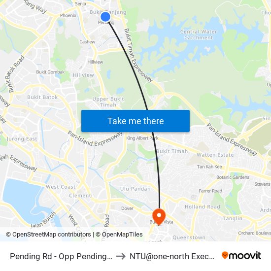 Pending Rd - Opp Pending Stn (44221) to NTU@one-north Executive Centre map