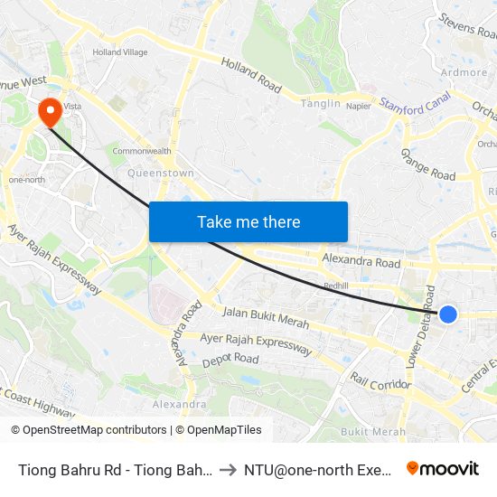 Tiong Bahru Rd - Tiong Bahru Stn (10169) to NTU@one-north Executive Centre map