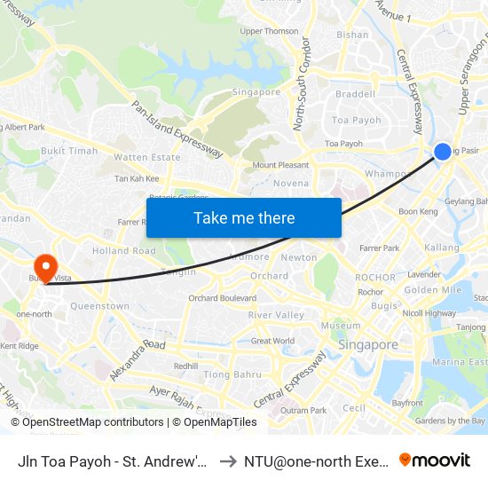 Jln Toa Payoh - St. Andrew's Village (60081) to NTU@one-north Executive Centre map