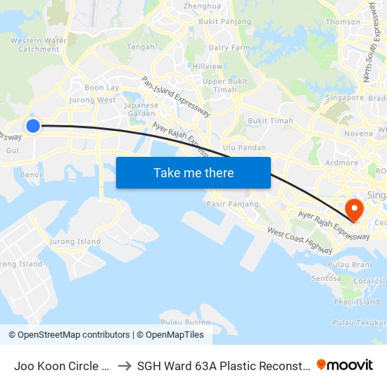 Joo Koon Circle - Joo Koon Int (24009) to SGH Ward 63A Plastic Reconstructive Aesthetic Surgery/ Eye Surgery map