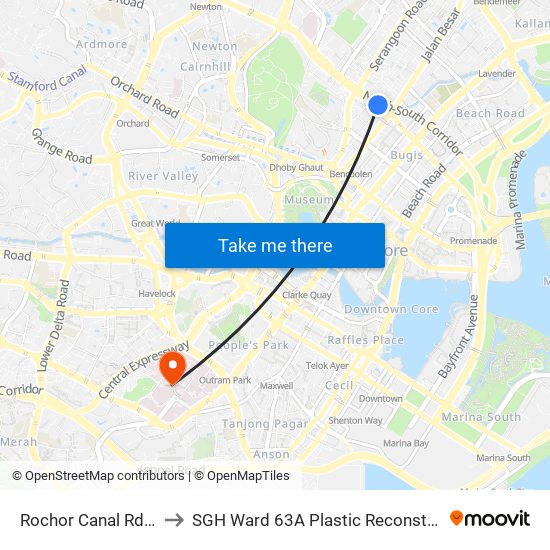 Rochor Canal Rd - Rochor Stn (07531) to SGH Ward 63A Plastic Reconstructive Aesthetic Surgery/ Eye Surgery map