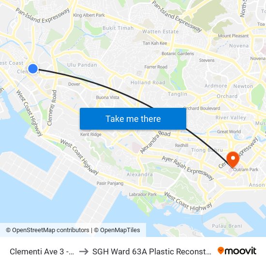 Clementi Ave 3 - Clementi Int (17009) to SGH Ward 63A Plastic Reconstructive Aesthetic Surgery/ Eye Surgery map