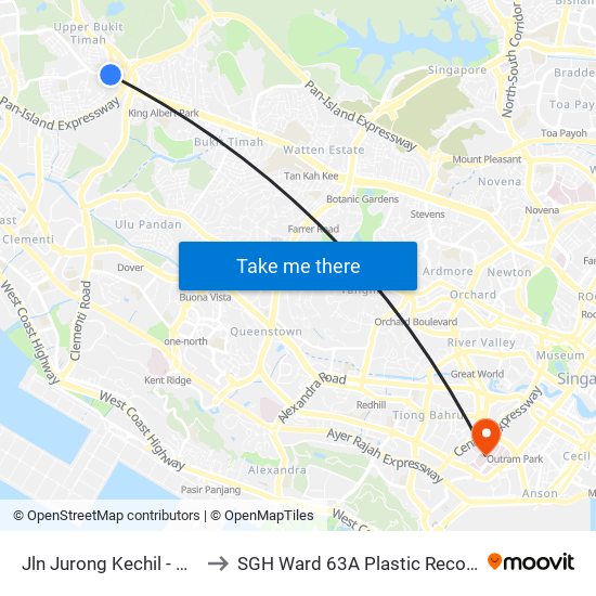 Jln Jurong Kechil - Beauty World Stn Exit C (42151) to SGH Ward 63A Plastic Reconstructive Aesthetic Surgery/ Eye Surgery map