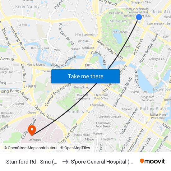 Stamford Rd - Smu (04121) to S'pore General Hospital (Ward 63) map