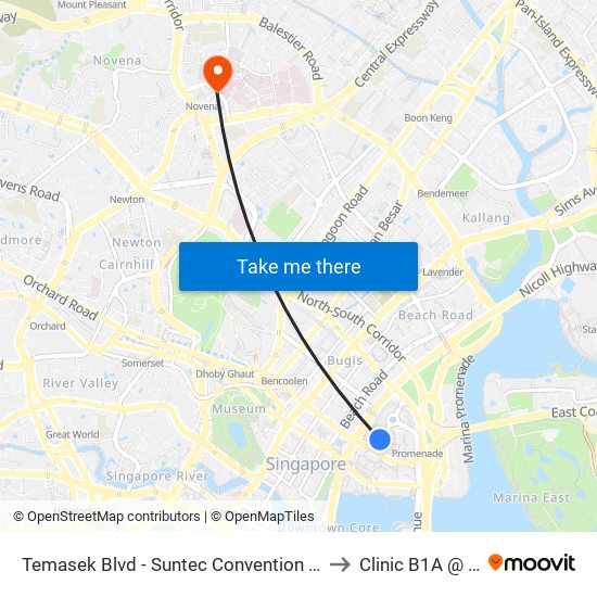 Temasek Blvd - Suntec Convention Ctr (02151) to Clinic B1A @ TTSH map