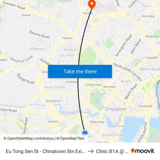 Eu Tong Sen St - Chinatown Stn Exit C (05013) to Clinic B1A @ TTSH map