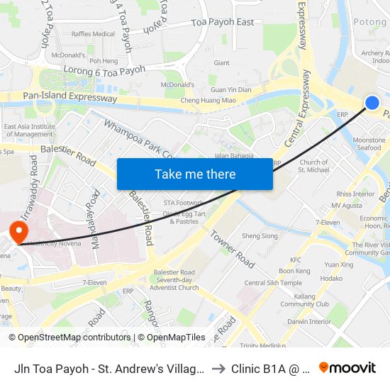 Jln Toa Payoh - St. Andrew's Village (60081) to Clinic B1A @ TTSH map