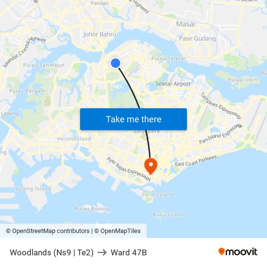 Woodlands (Ns9 | Te2) to Ward 47B map