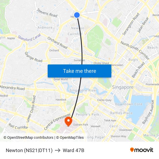 Newton (NS21|DT11) to Ward 47B map