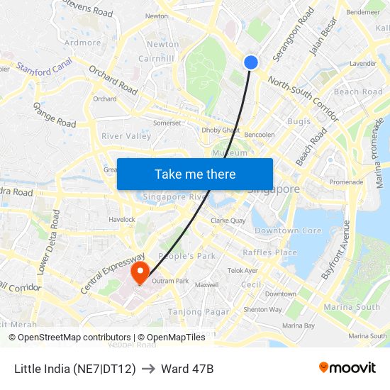 Little India (NE7|DT12) to Ward 47B map