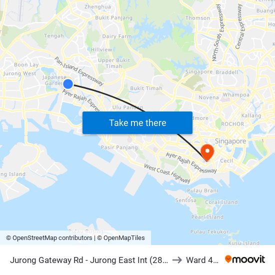 Jurong Gateway Rd - Jurong East Int (28009) to Ward 47B map