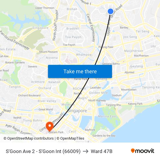 S'Goon Ave 2 - S'Goon Int (66009) to Ward 47B map