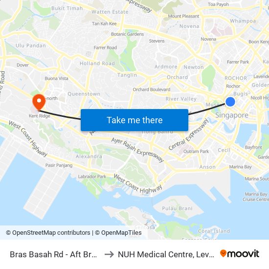 Bras Basah Rd - Aft Bras Basah Stn Exit A (04179) to NUH Medical Centre, Level 8, Children's Cancer Centre. map