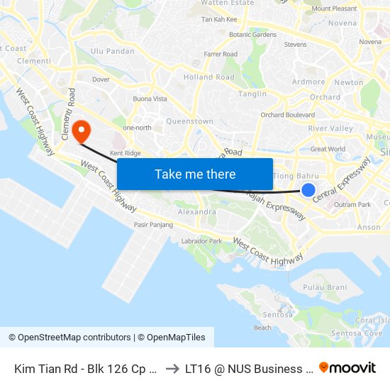 Kim Tian Rd - Blk 126 Cp (10121) to LT16 @ NUS Business School map