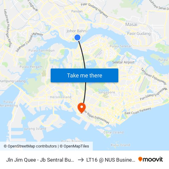 Jln Jim Quee - Jb Sentral Bus Ter (47711) to LT16 @ NUS Business School map