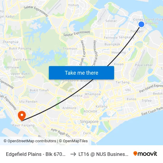 Edgefield Plains - Blk 670a (65399) to LT16 @ NUS Business School map