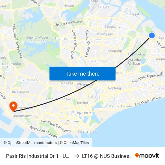 Pasir Ris Industrial Dr 1 - Umc (77041) to LT16 @ NUS Business School map