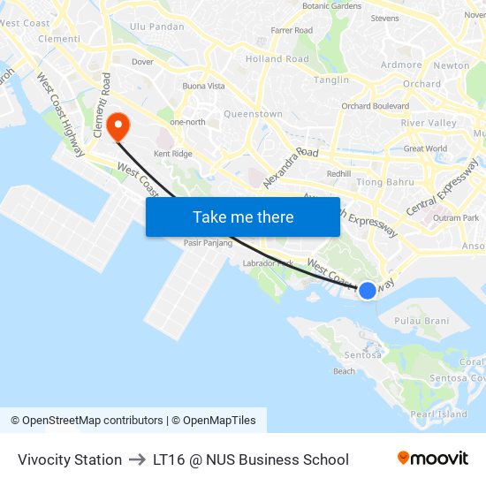 Vivocity Station to LT16 @ NUS Business School map