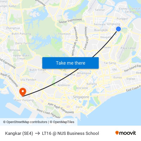 Kangkar (SE4) to LT16 @ NUS Business School map