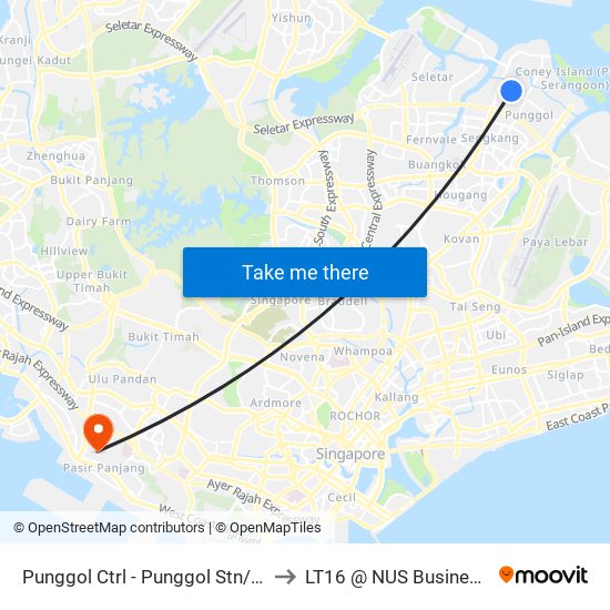 Punggol Ctrl - Punggol Stn/Int (65259) to LT16 @ NUS Business School map