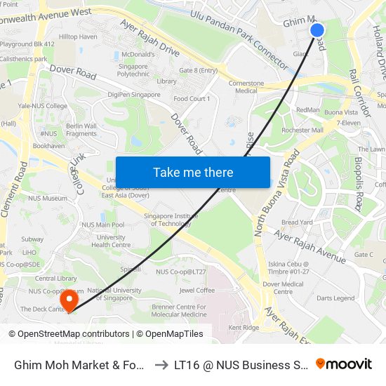 Ghim Moh Market & Food Ctr to LT16 @ NUS Business School map