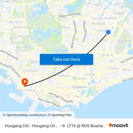 Hougang Ctrl - Hougang Ctrl Int (64009) to LT16 @ NUS Business School map