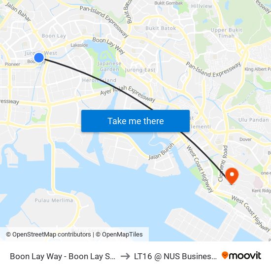 Boon Lay Way - Boon Lay Stn (22579) to LT16 @ NUS Business School map