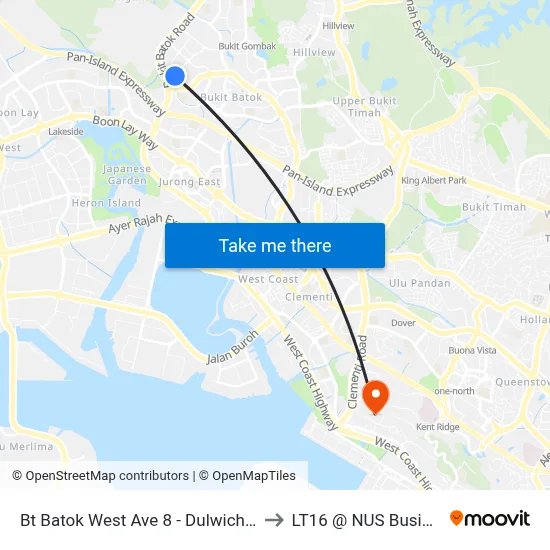 Bt Batok West Ave 8 - Dulwich College (40321) to LT16 @ NUS Business School map