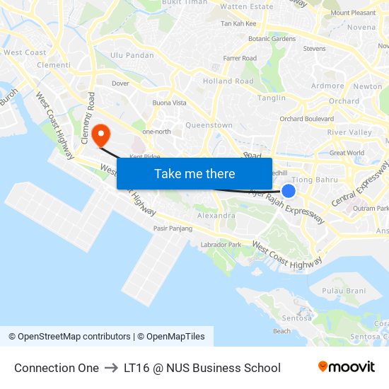 Connection One to LT16 @ NUS Business School map