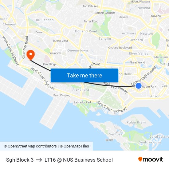 Sgh Block 3 to LT16 @ NUS Business School map