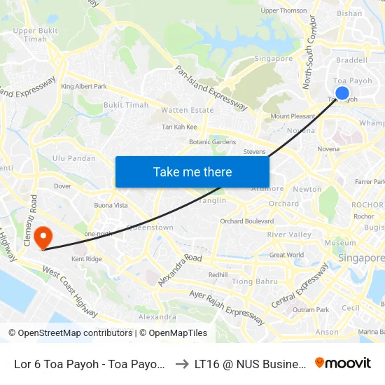 Lor 6 Toa Payoh - Toa Payoh Int (52009) to LT16 @ NUS Business School map