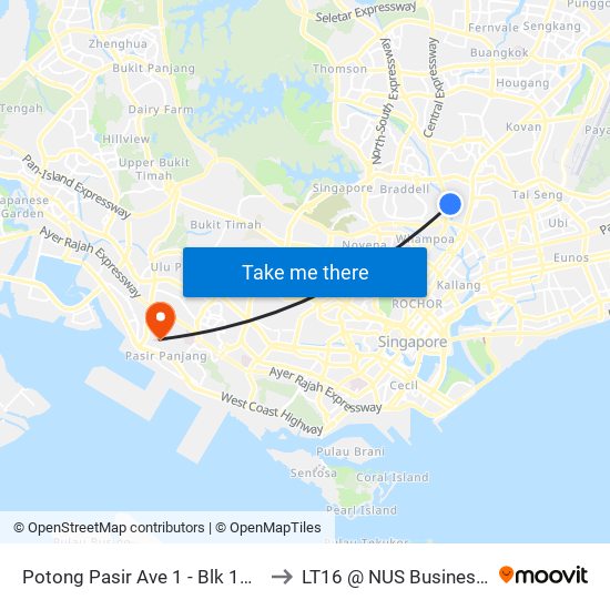 Potong Pasir Ave 1 - Blk 120 (61101) to LT16 @ NUS Business School map