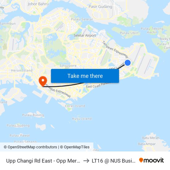 Upp Changi Rd East - Opp Mera Terr P/G (96061) to LT16 @ NUS Business School map