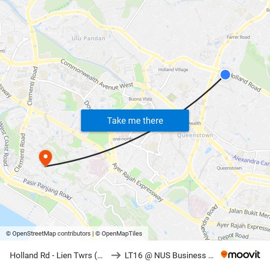 Holland Rd - Lien Twrs (11221) to LT16 @ NUS Business School map