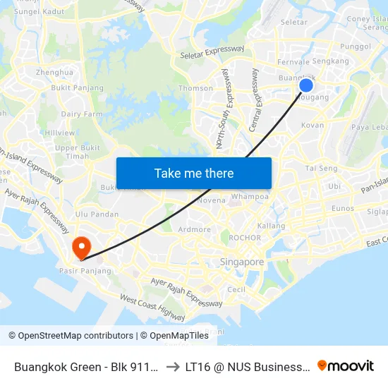 Buangkok Green - Blk 911 (66499) to LT16 @ NUS Business School map