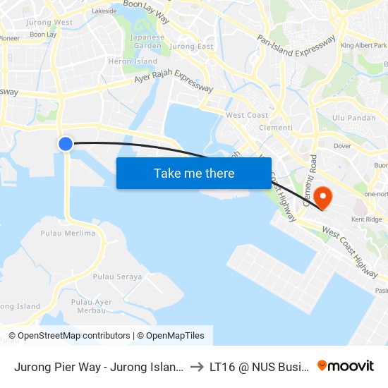 Jurong Pier Way - Jurong Island Checkpt (21099) to LT16 @ NUS Business School map