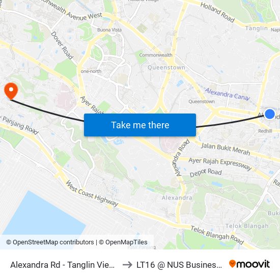 Alexandra Rd - Tanglin View (10279) to LT16 @ NUS Business School map
