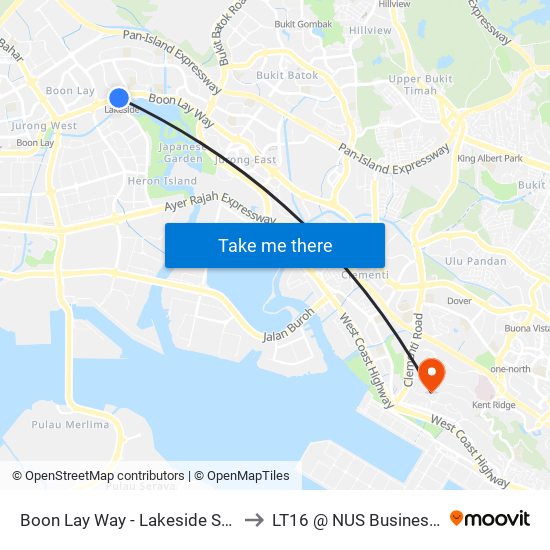 Boon Lay Way - Lakeside Stn (28091) to LT16 @ NUS Business School map