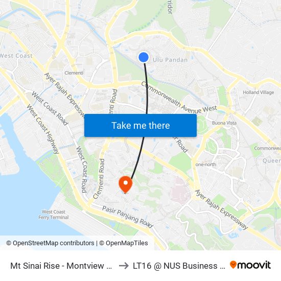 Mt Sinai Rise - Montview (12179) to LT16 @ NUS Business School map