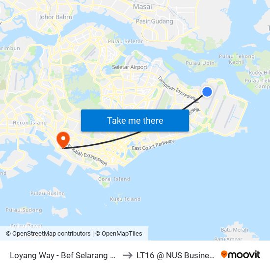 Loyang Way - Bef Selarang Way (97091) to LT16 @ NUS Business School map