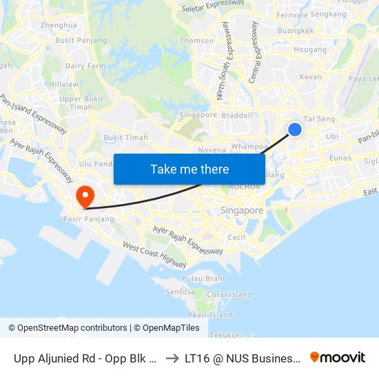 Upp Aljunied Rd - Opp Blk 4 (70041) to LT16 @ NUS Business School map