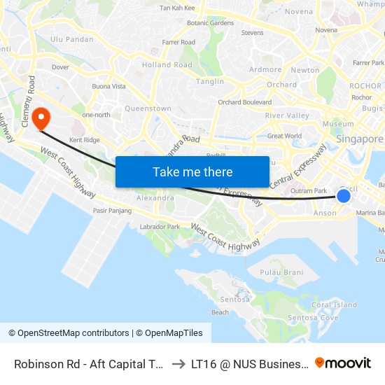 Robinson Rd - Aft Capital Twr (03111) to LT16 @ NUS Business School map