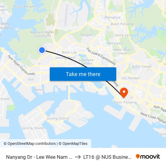 Nanyang Dr - Lee Wee Nam Lib (27211) to LT16 @ NUS Business School map