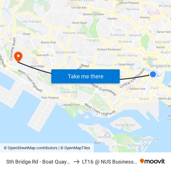 Sth Bridge Rd - Boat Quay (05029) to LT16 @ NUS Business School map