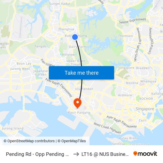 Pending Rd - Opp Pending Stn (44221) to LT16 @ NUS Business School map