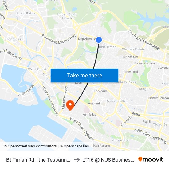 Bt Timah Rd - the Tessarina (42031) to LT16 @ NUS Business School map